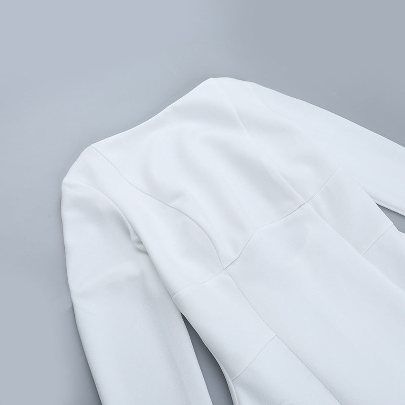 Women Autumn Sexy Backless Long-Sleeved Dress 9