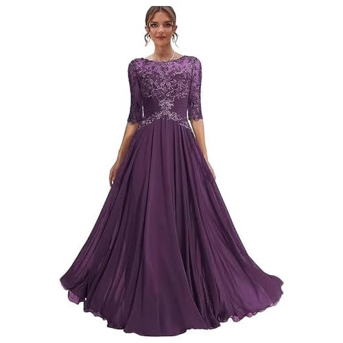 Women Lace Long Formal Evening Dress Prom Party Dress（Processing time need 3-6 days） 15