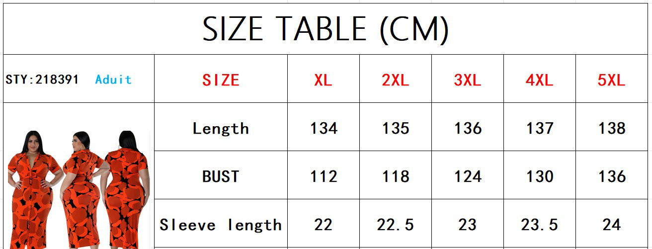 Plus Size Women Button Turndown Collar Short Sleeve Maxi Dress 6