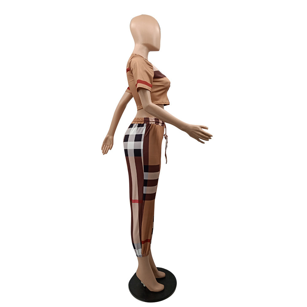 Women's Striped Chic Casual Two-Piece Pants Set 5