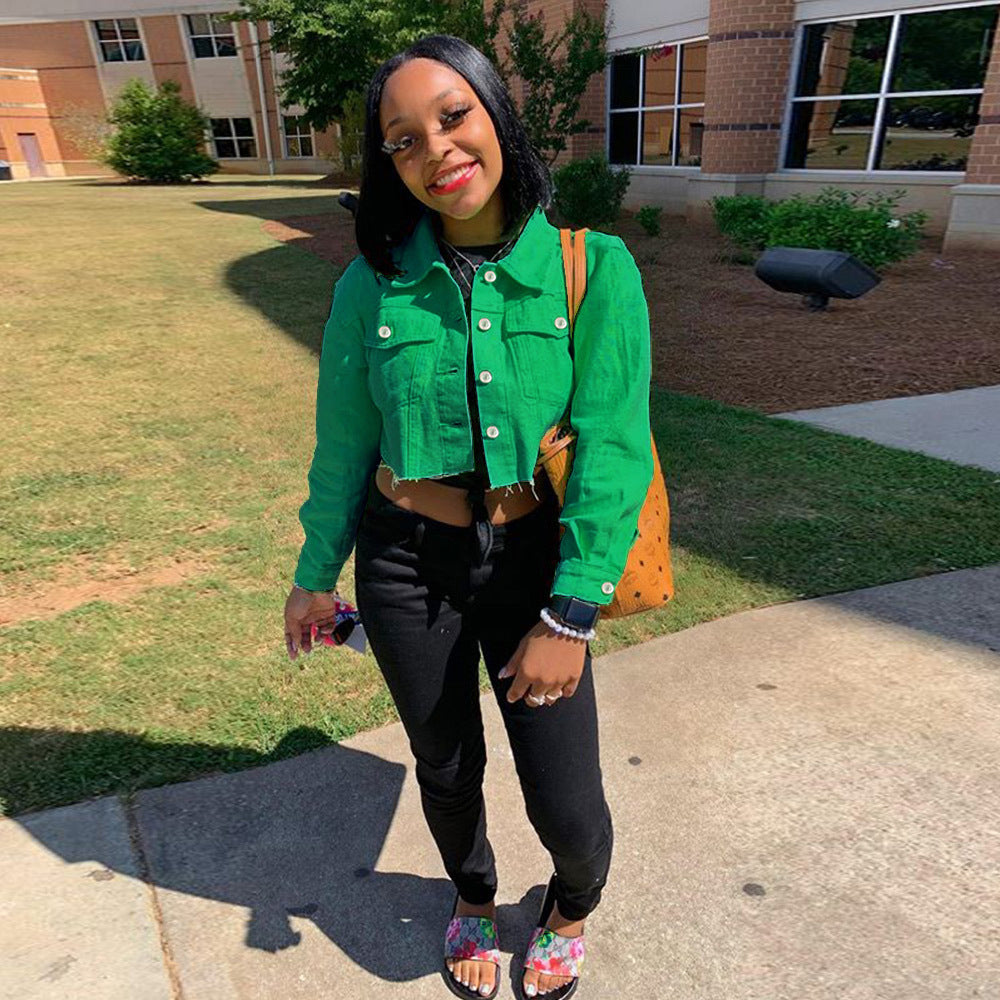 Women Fashion Denim Coat 6