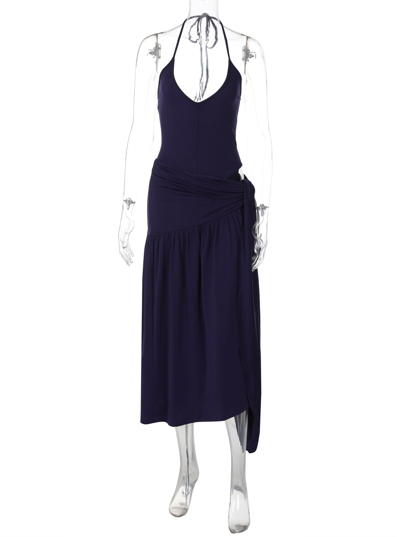 Women's autumn fashion sexy Low Back bodysuit slim lace-up skirt set 28