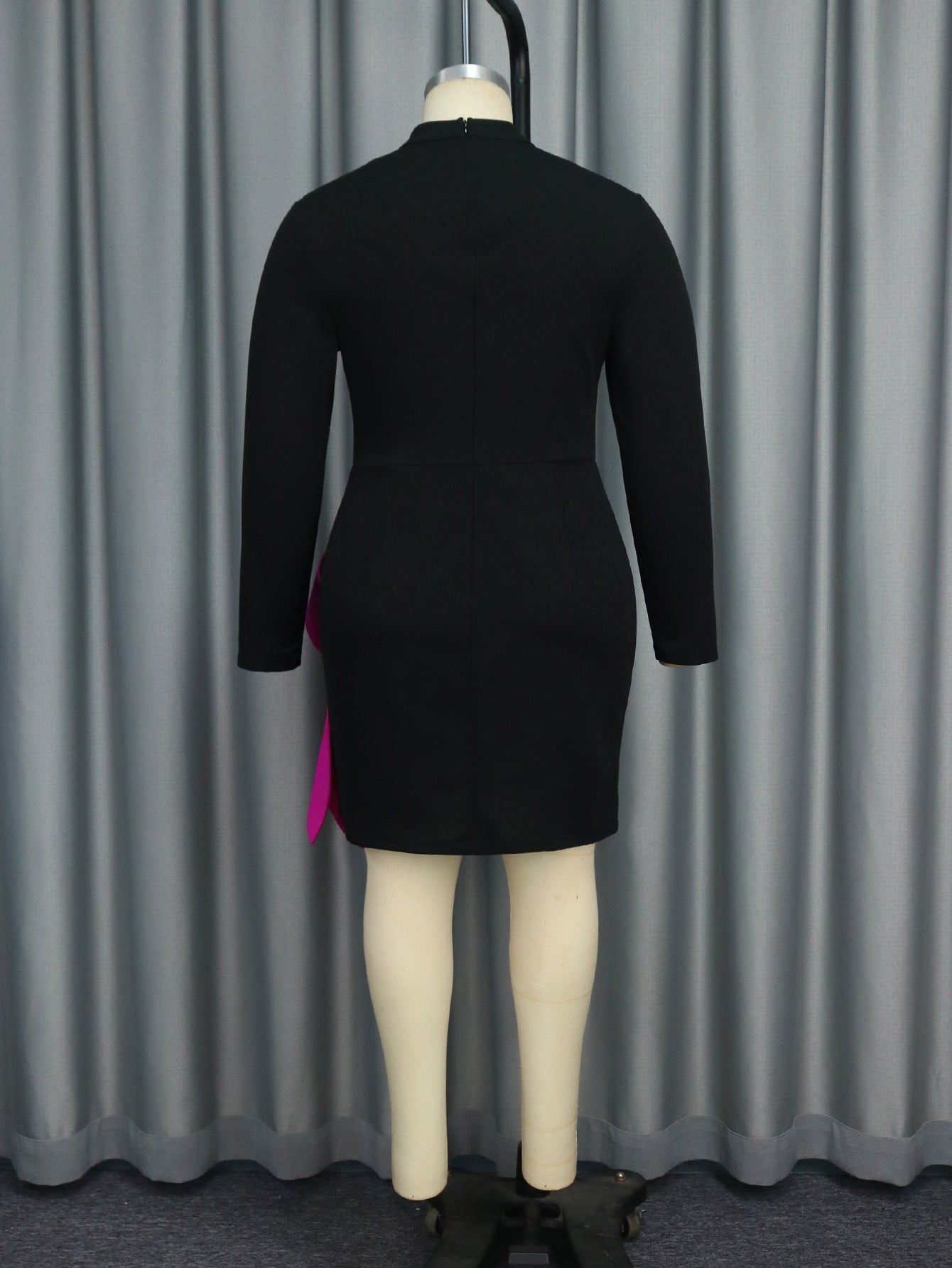 African Contrast Color Long Sleeve Formal Party Fashion Bodycon Dress 6