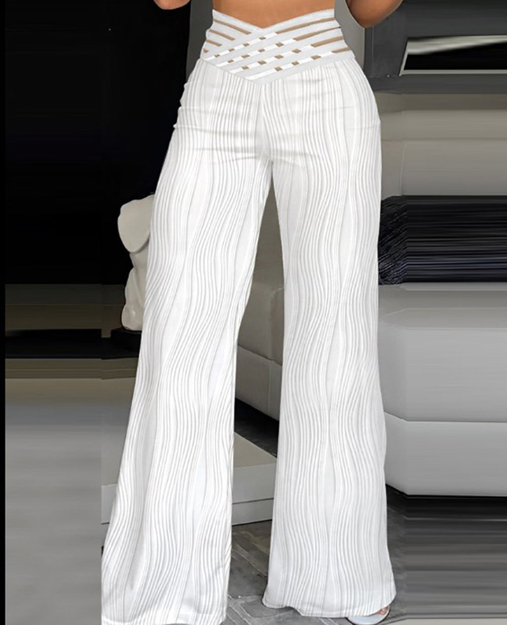 Women high waist wide leg Pant