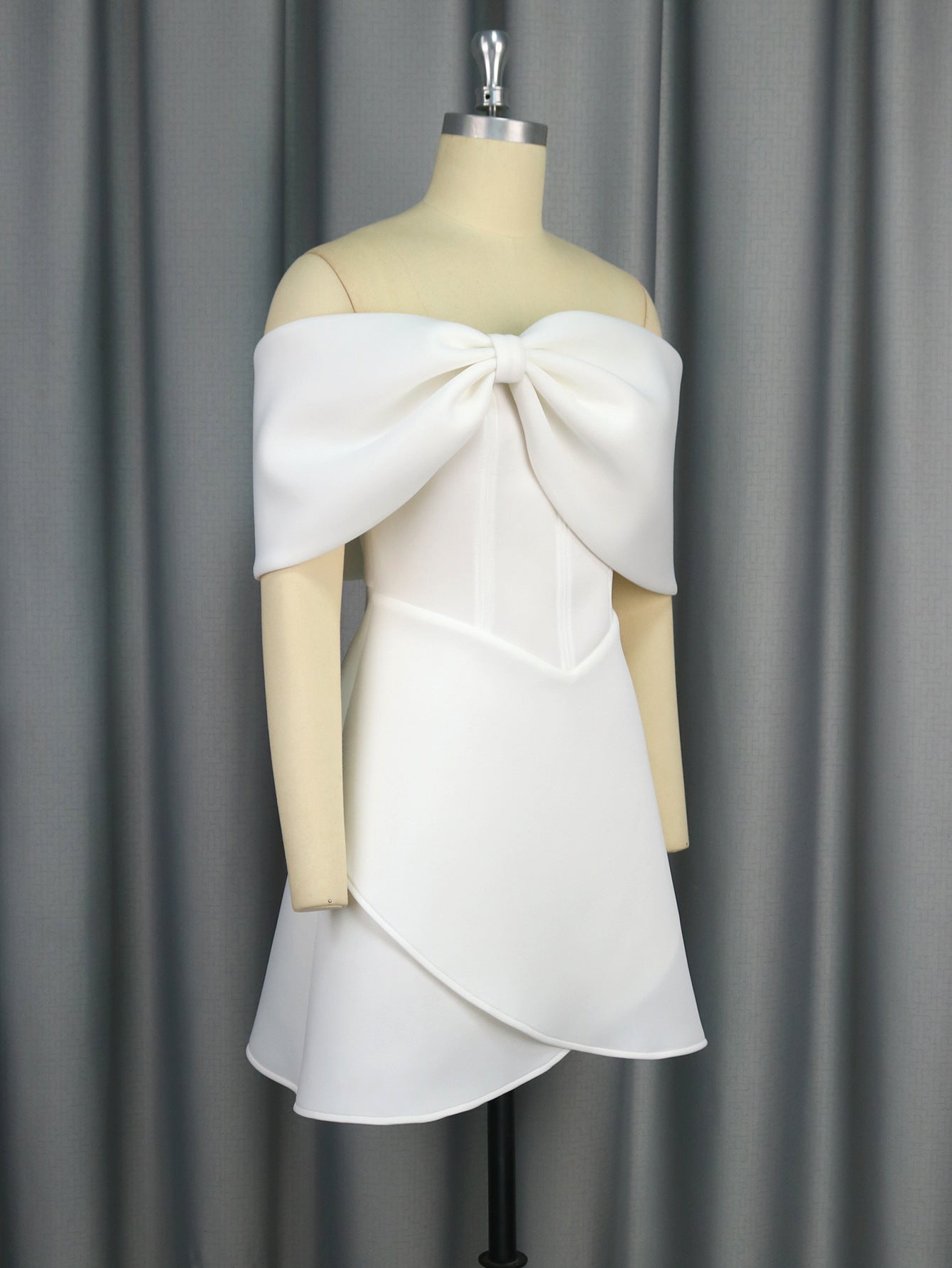 Women Sexy Off Shoulder Elegant Bowknot Off Shoulder Party Dresses 8