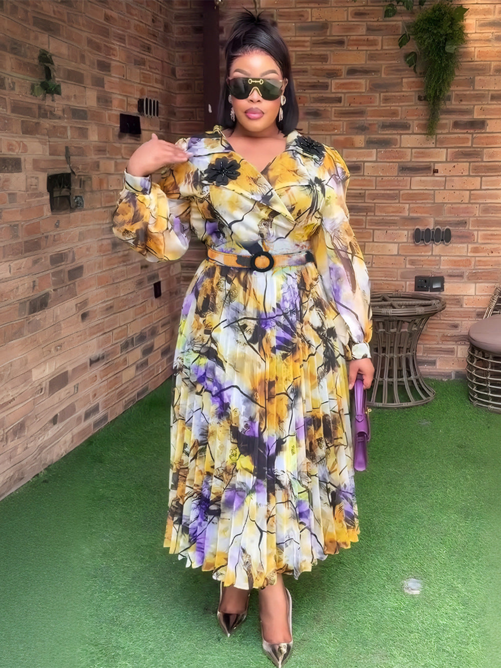 Plus Size Print Women's Fashion Dress 7