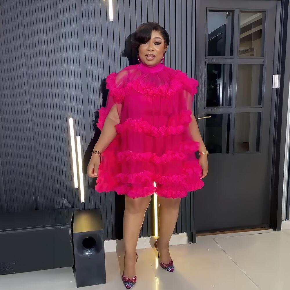 African Summer Solid Color Tutu Dress 3