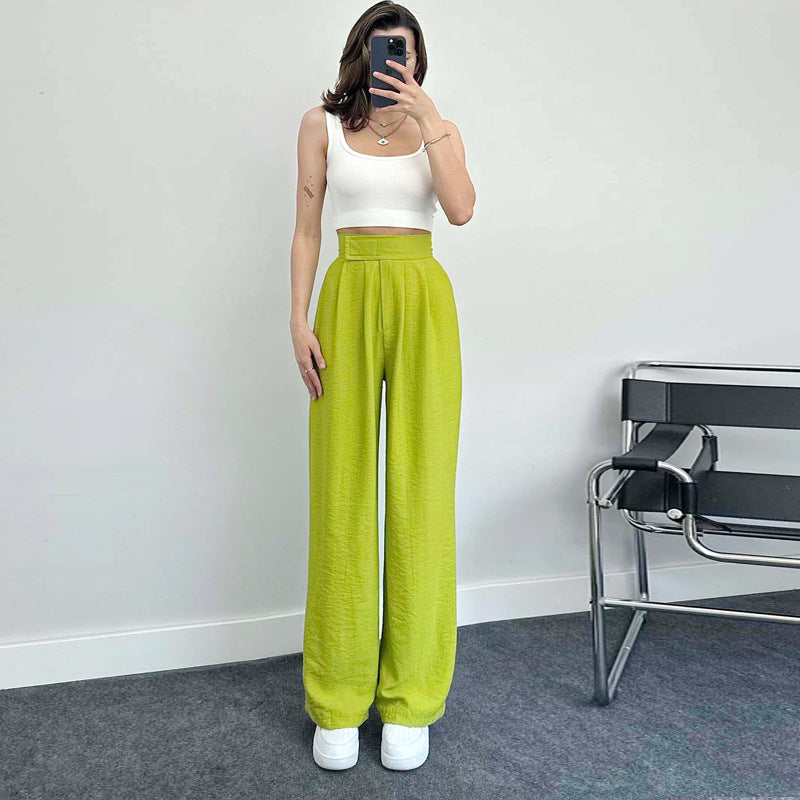 Women Casual Linen Straight-Leg Pants 6