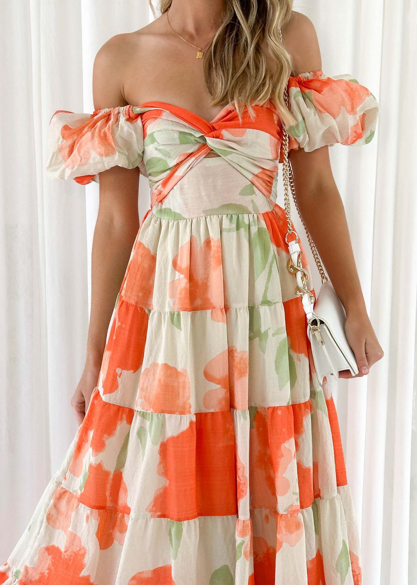 Women Printed Puff Sleeve Dress 14