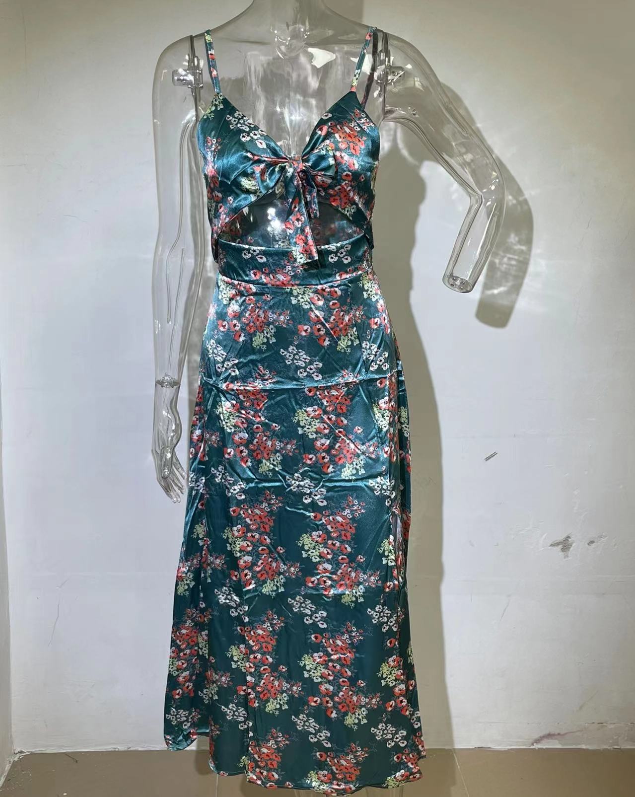 Women's Spring/Summer Floral Print Strap Dress 4
