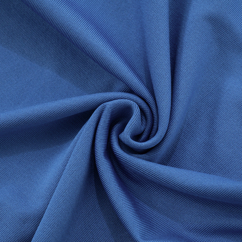 Women Contrast Raglan Long Sleeve Top and Folded Flared Trousers Two-Piece Set 24