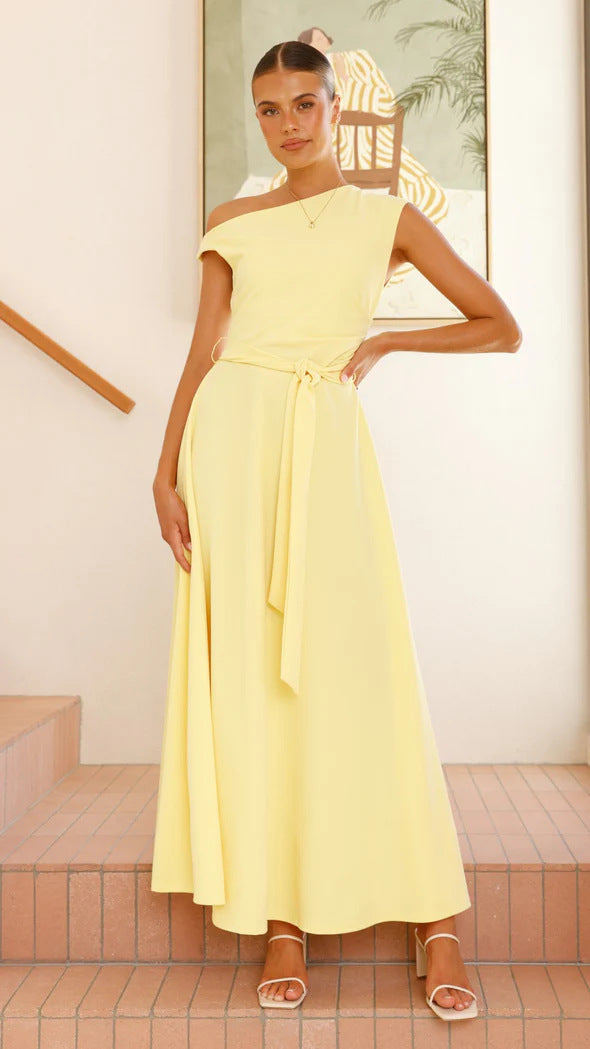 Women's Eelegant Sleeveless Solid Color Long Dress 5
