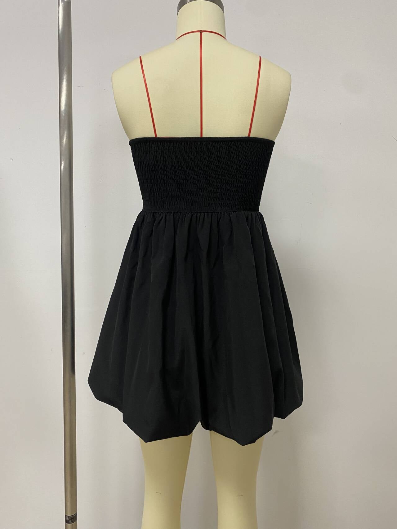 Women Sleeveless Strapless Sexy Flower Bud Dress 7