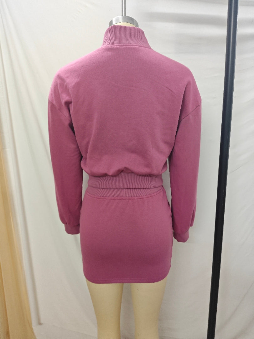 Autumn Winter Sexy Fashion Hooded Slim 2-Piece Skirt Set 3