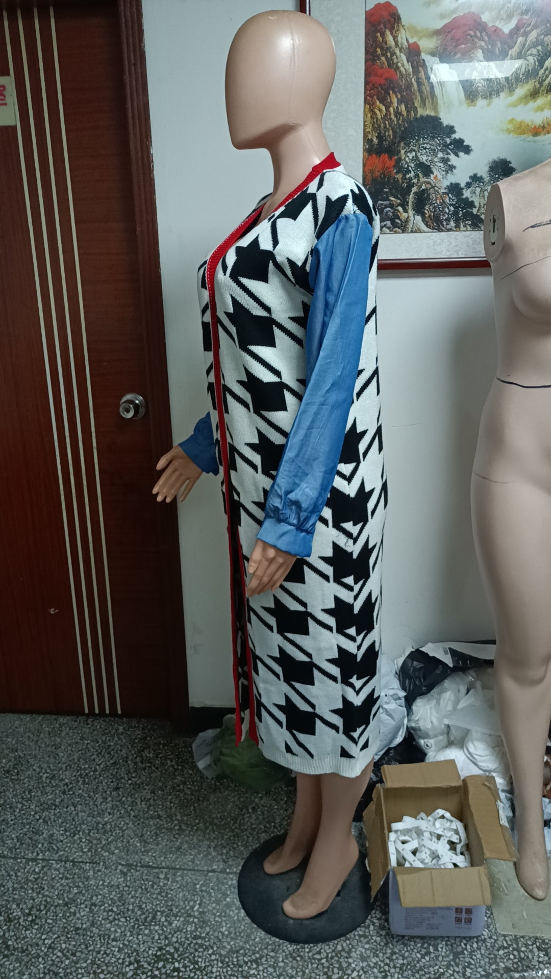 Patchwork Cardigan Fashion Pattern Casual Sweater 8