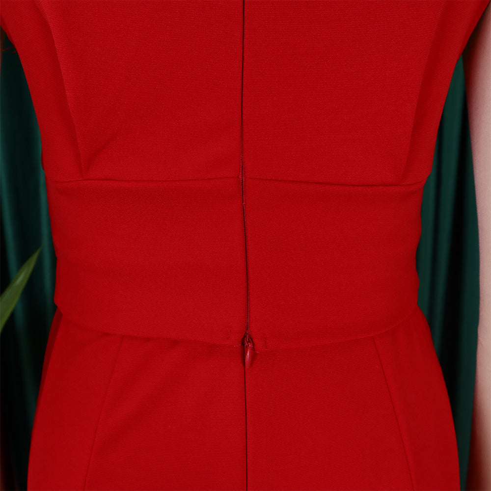 Plus Size African Women V-neck Top and Wide Leg Pants Two-piece Set 24