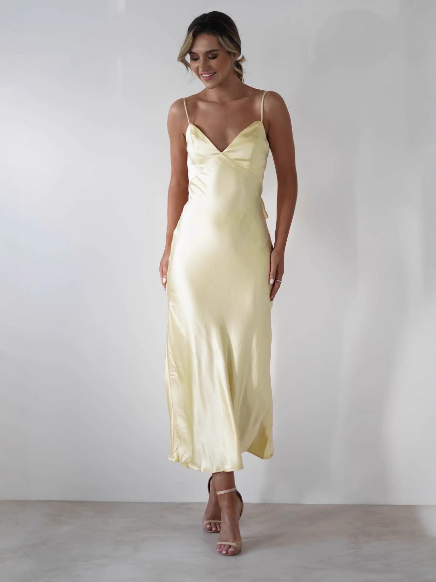 Women Bcakless Lace-Up Dress 6