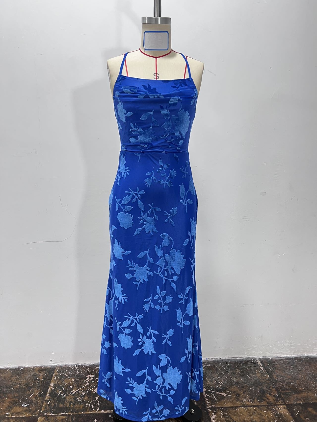 Women Blue Summer Elegant Evening Dress 9