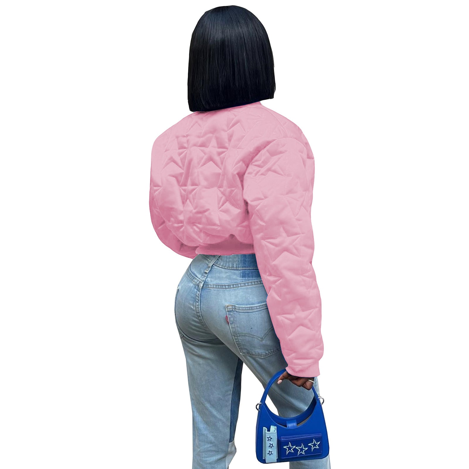 Women Star Embossed Padded Jacket 8