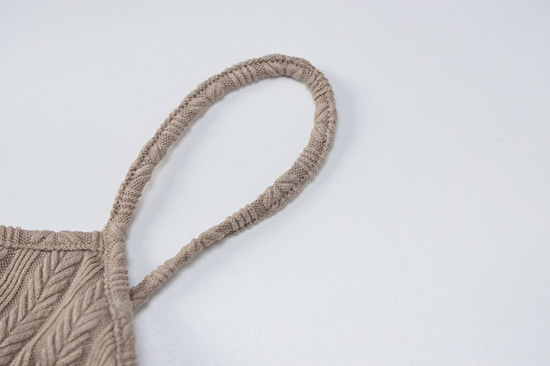 Women's Spring And Summer Fashionable Sexy Low Back Slim Fit Side Hollow Strap Dress 19