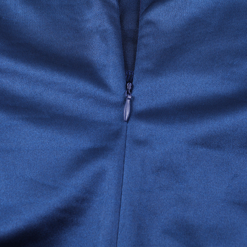 Women autumn sexy pleated slit Dress 21