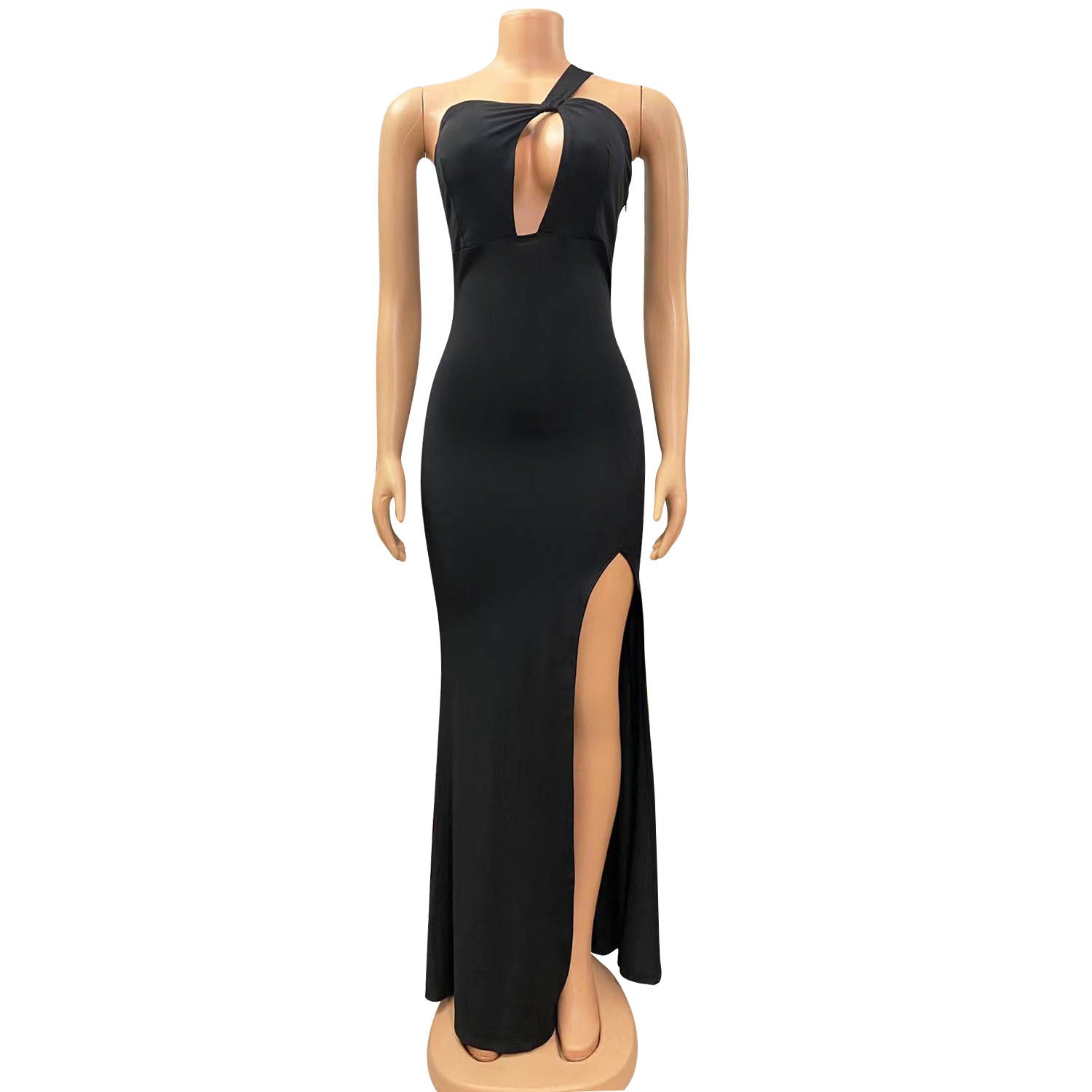 Autumn and winter women's sexy dress hollow sleeveless slit dress for women 13