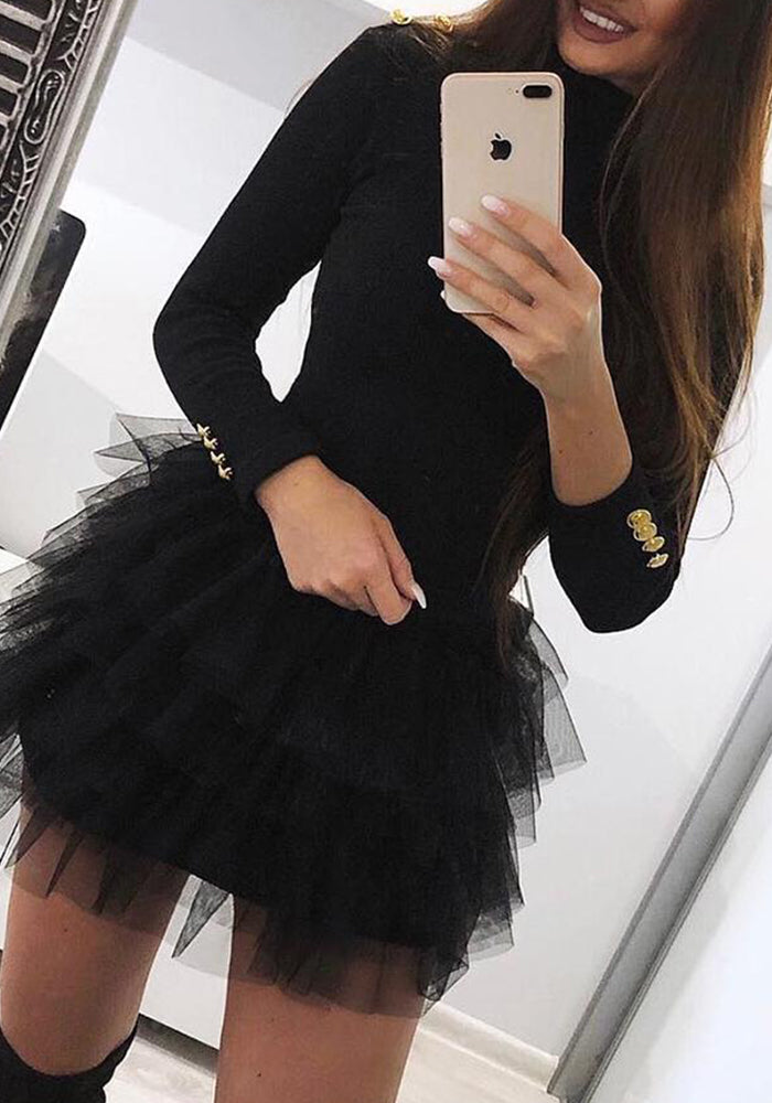 Women's slim sexy long-sleeved dress