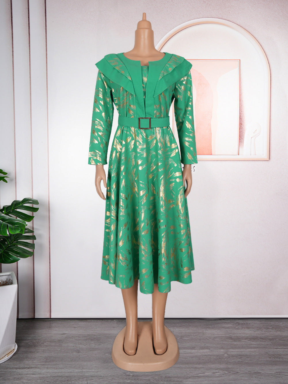 Plus-Size Women Round Neck Dress 12