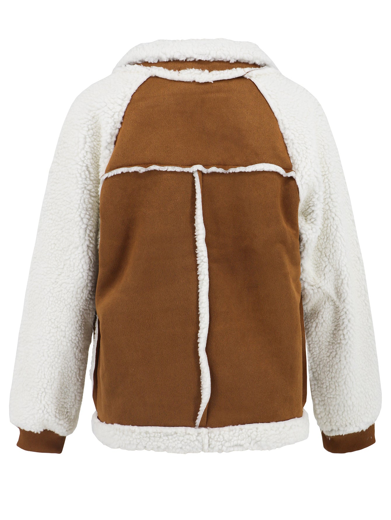 Women's winter Lambswool Jacket Denim Leather Zipper Jacket 11