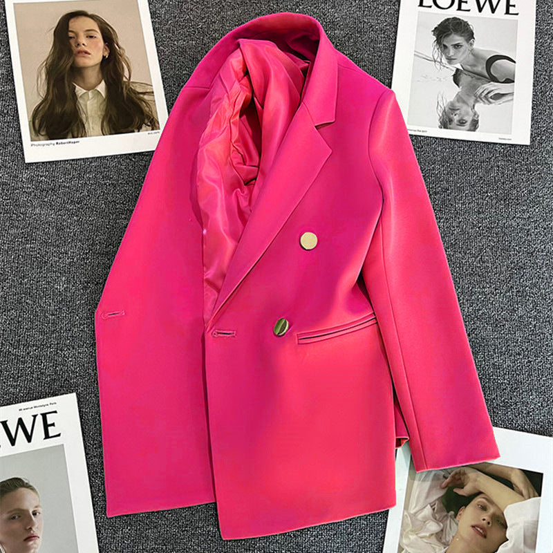 Women Solid Long Sleeve Blazer Jacket 6