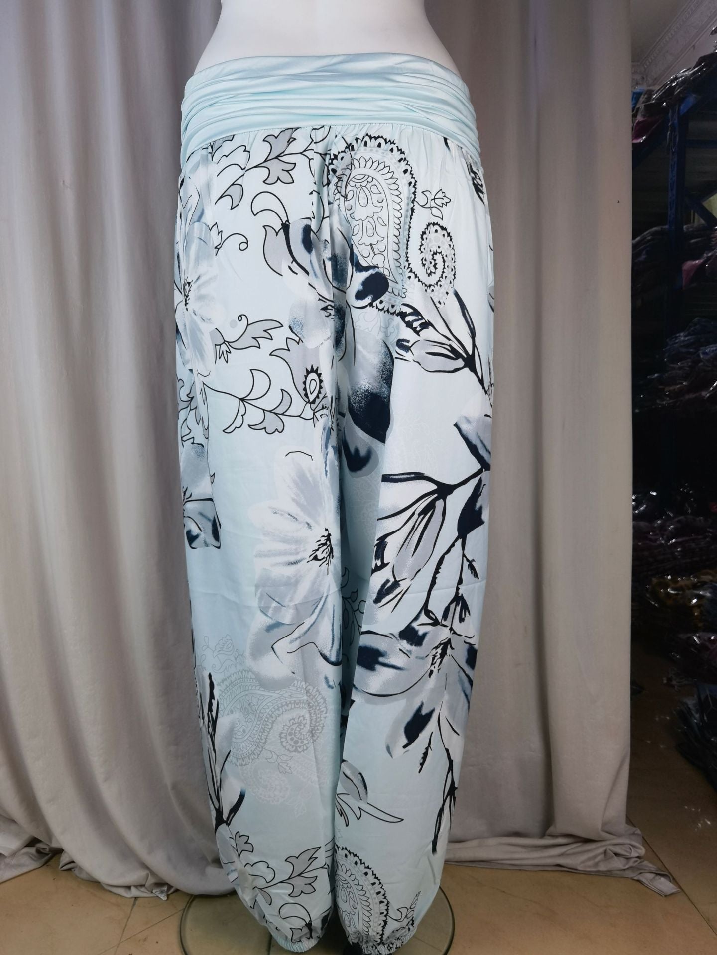 Women Printed Casual Wide-Leg Pants 52