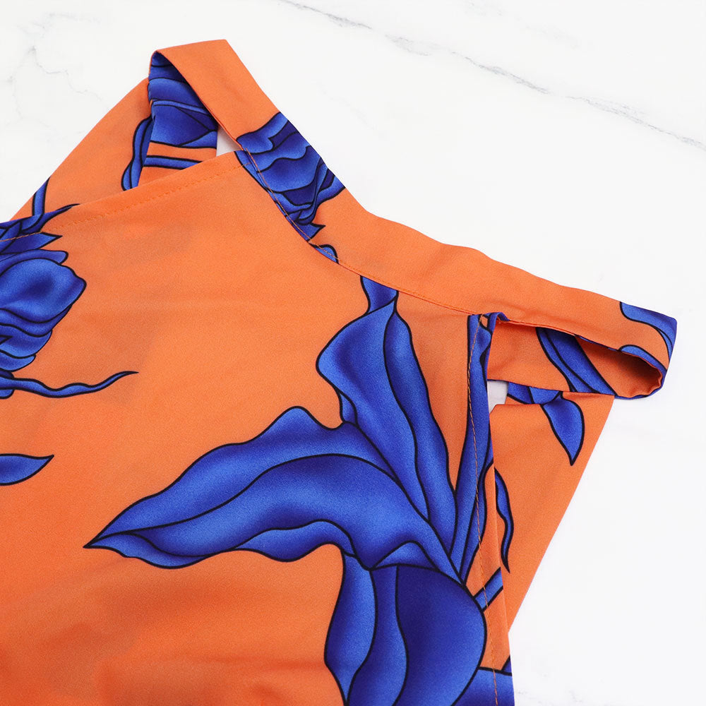 Women Printed Halter Neck Dress 12