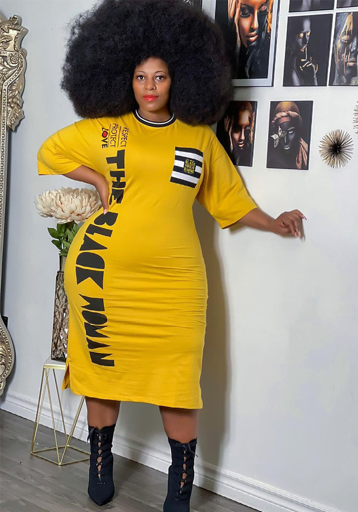 Women's Spring Summer Fashion Short Sleeve Print Dress