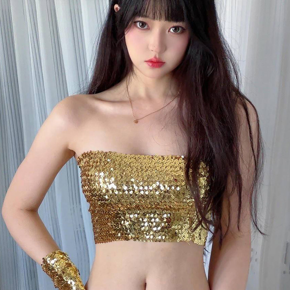 Women sequined top and tassel sequined skirt two-piece set 21