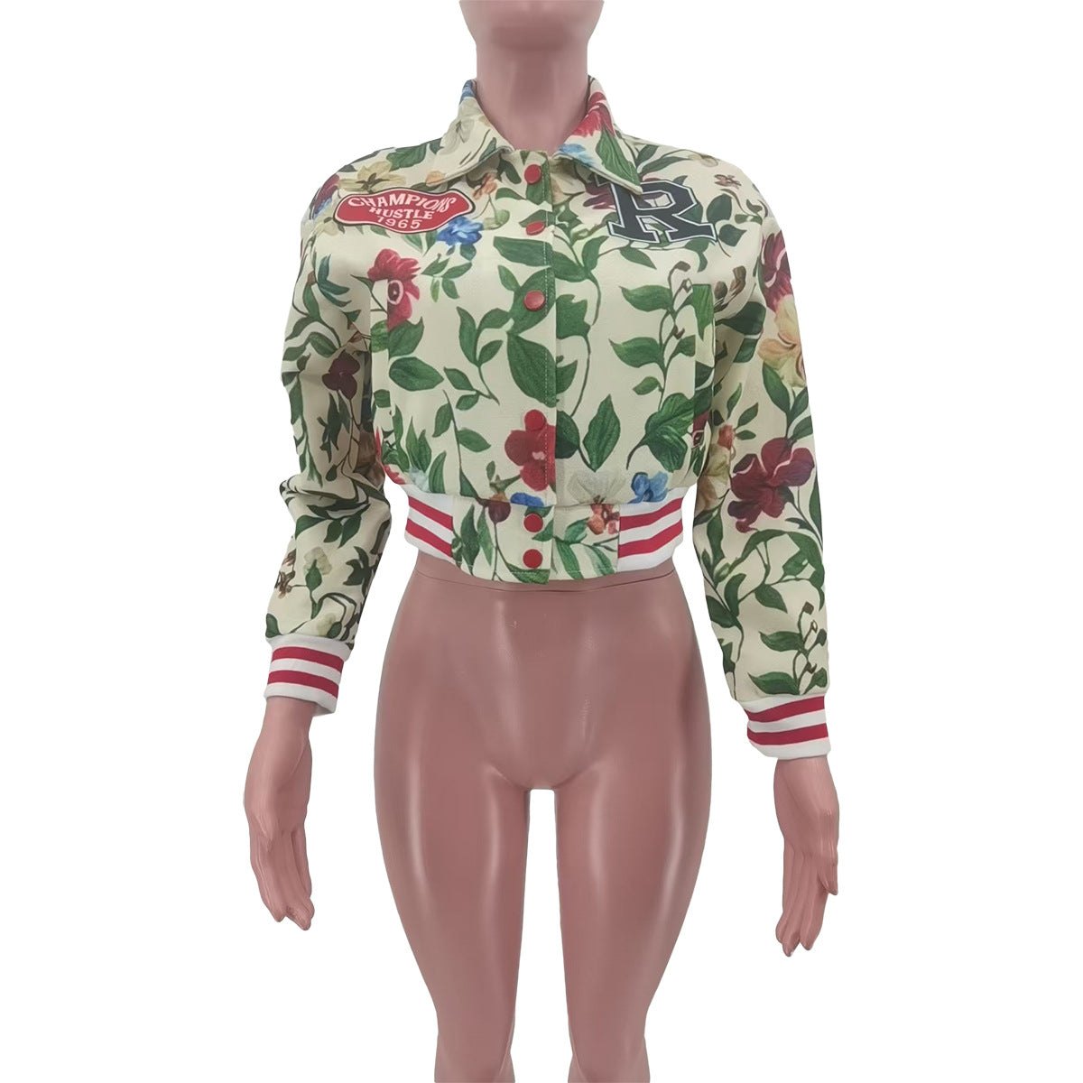 Women Casual printed baseball jacket 10