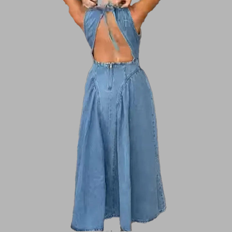 Women Spring Casual Elegant Sleeveless French Dress 3