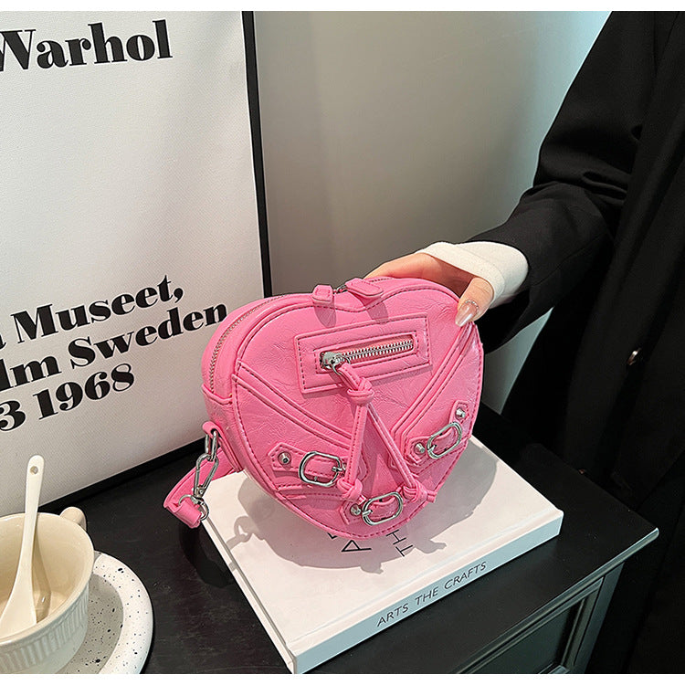 Fashion Heart Shape Bag Trendy Versatile Shoulder Bag 16