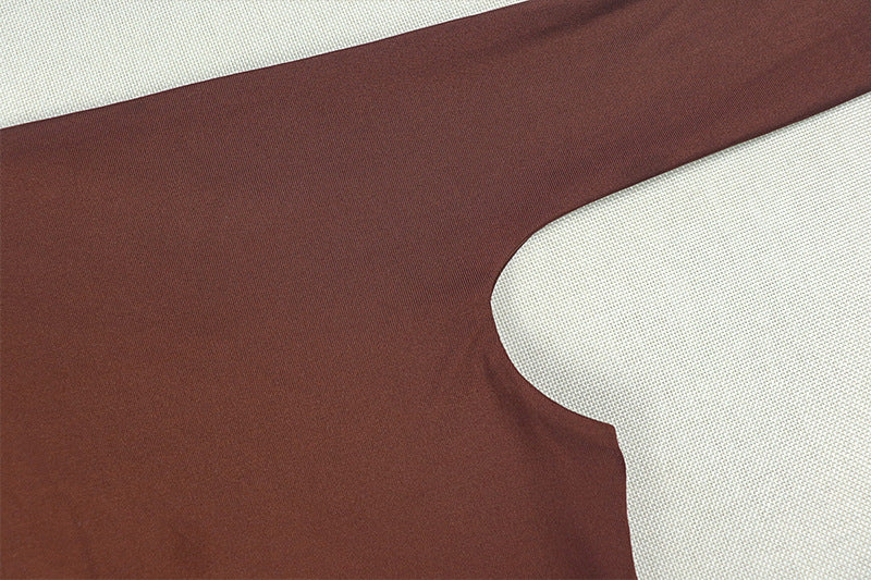 Fashion One-Shoulder Solid Pants Set Slash Shoulder Lace-Up Top Tight Fitting Pants Two-Piece Set 15