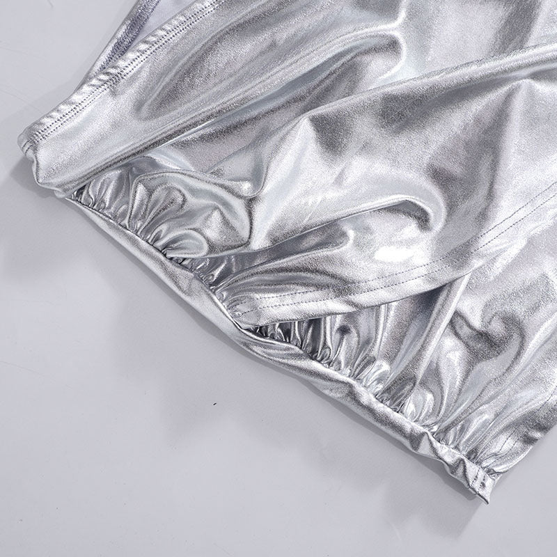 Women's Spring Summer PU Leather Bodycon Slit Casual Ultra Short Skirt 15