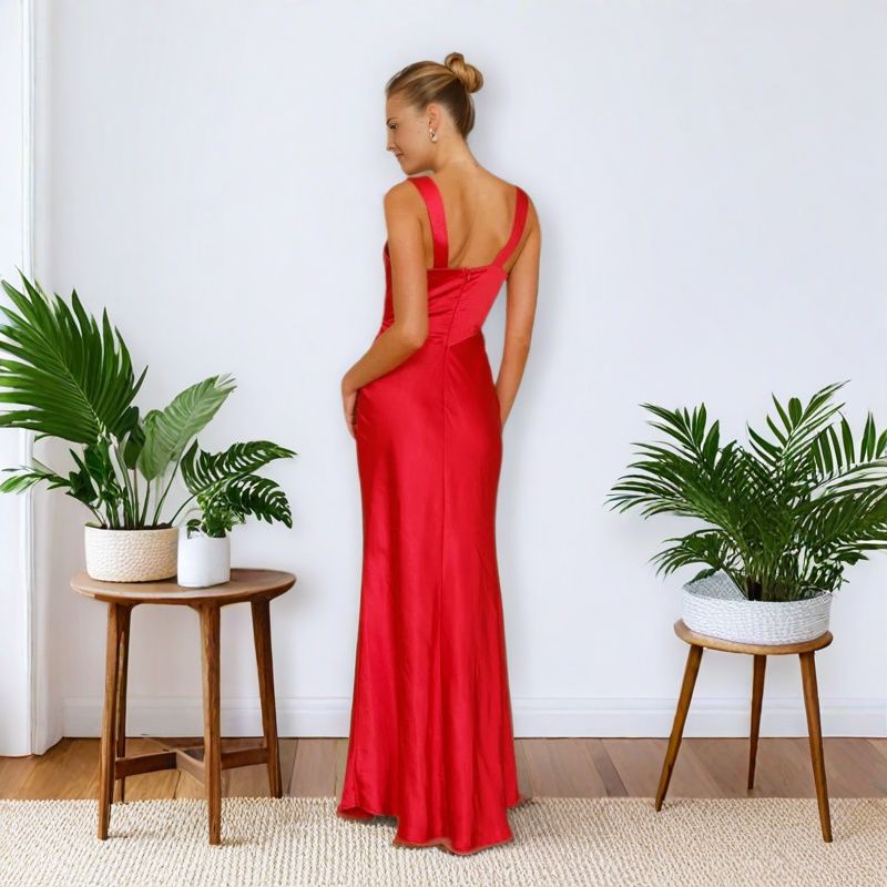 Women Solid Holidays party dress 7