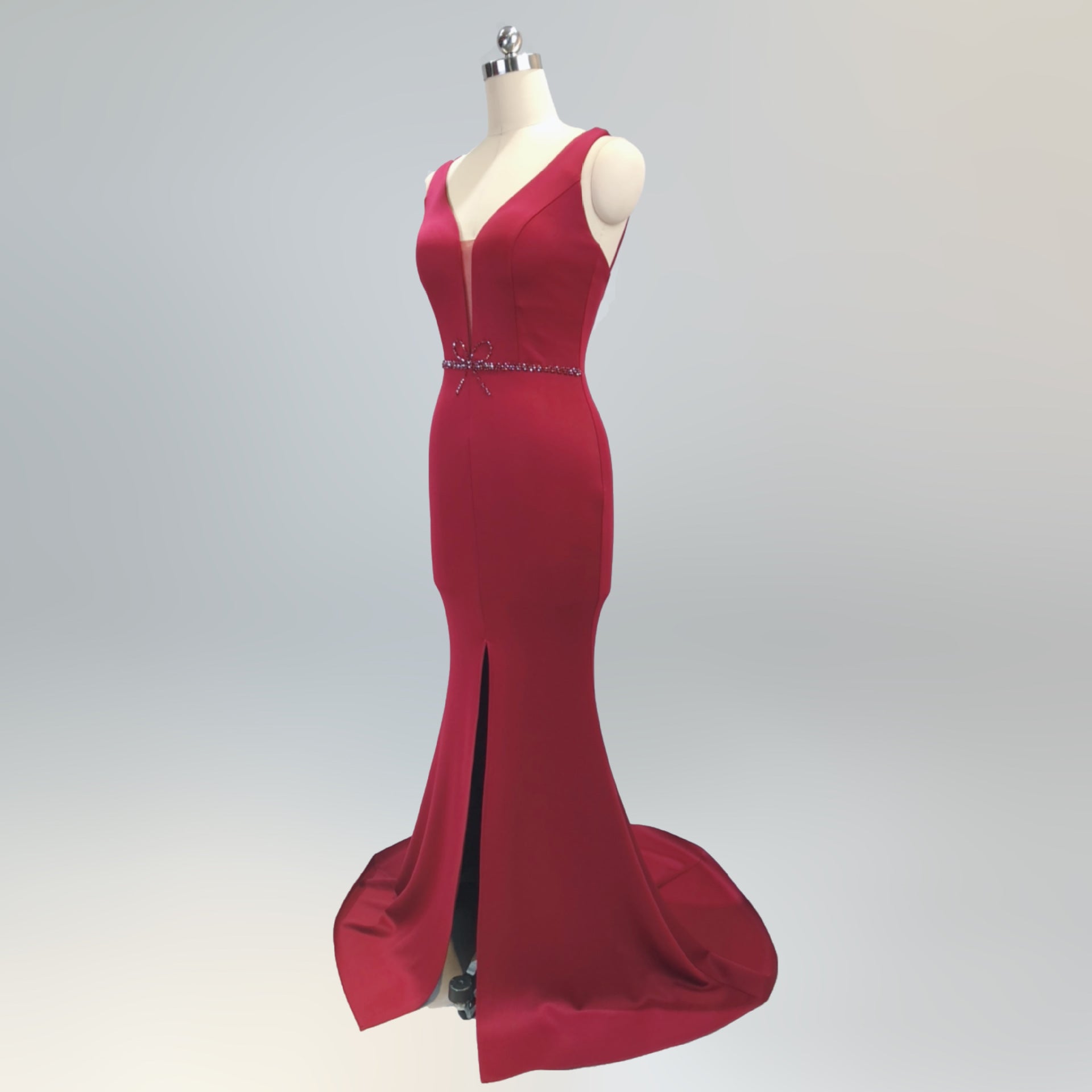 Ladies Summer Sexy V Neck Mermaid Evening Dress 29