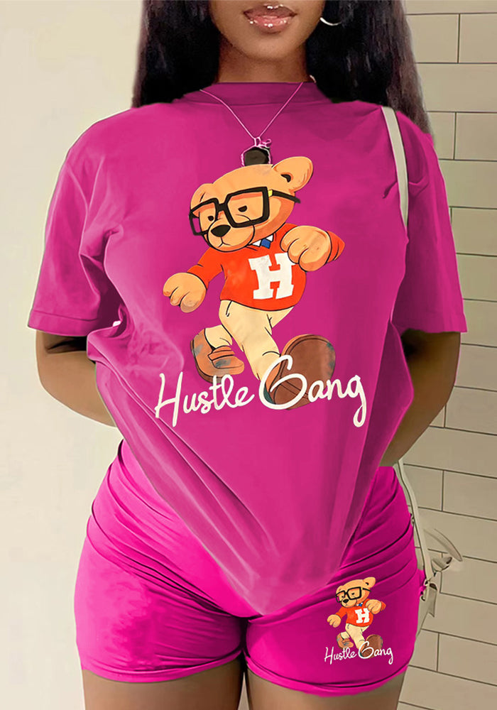 Standard size women's t-shirt shorts suit tracksuit two pieces