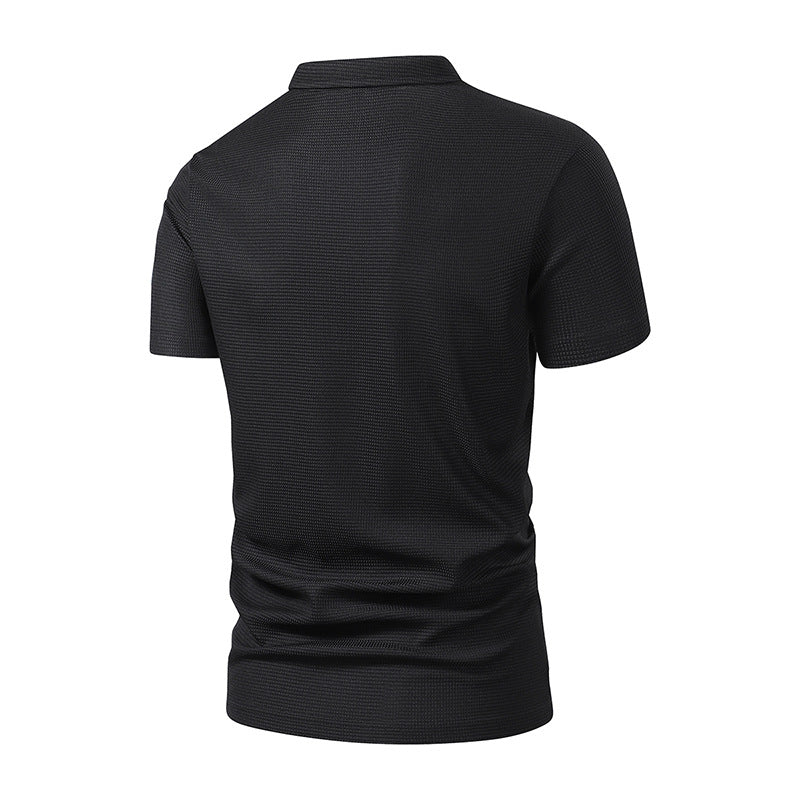 Men's summer Turndown Collar short-sleeved polo shirt and shorts two-piece set 16
