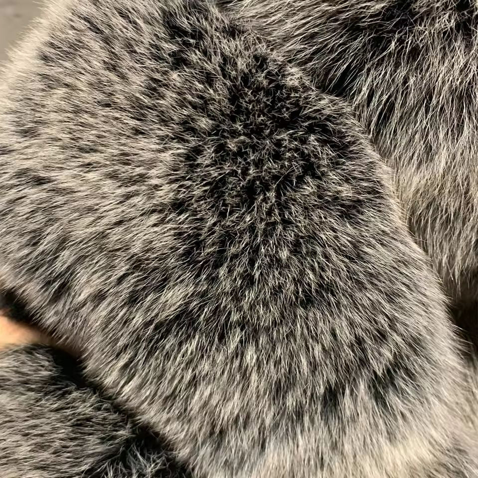 Faux Fur Coat Fox Fur Short Patchwork Winter Warm Top Jacket 20