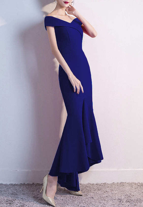 Women Elegant Maxi Off Shoulder Mermaid Evening Dress 8