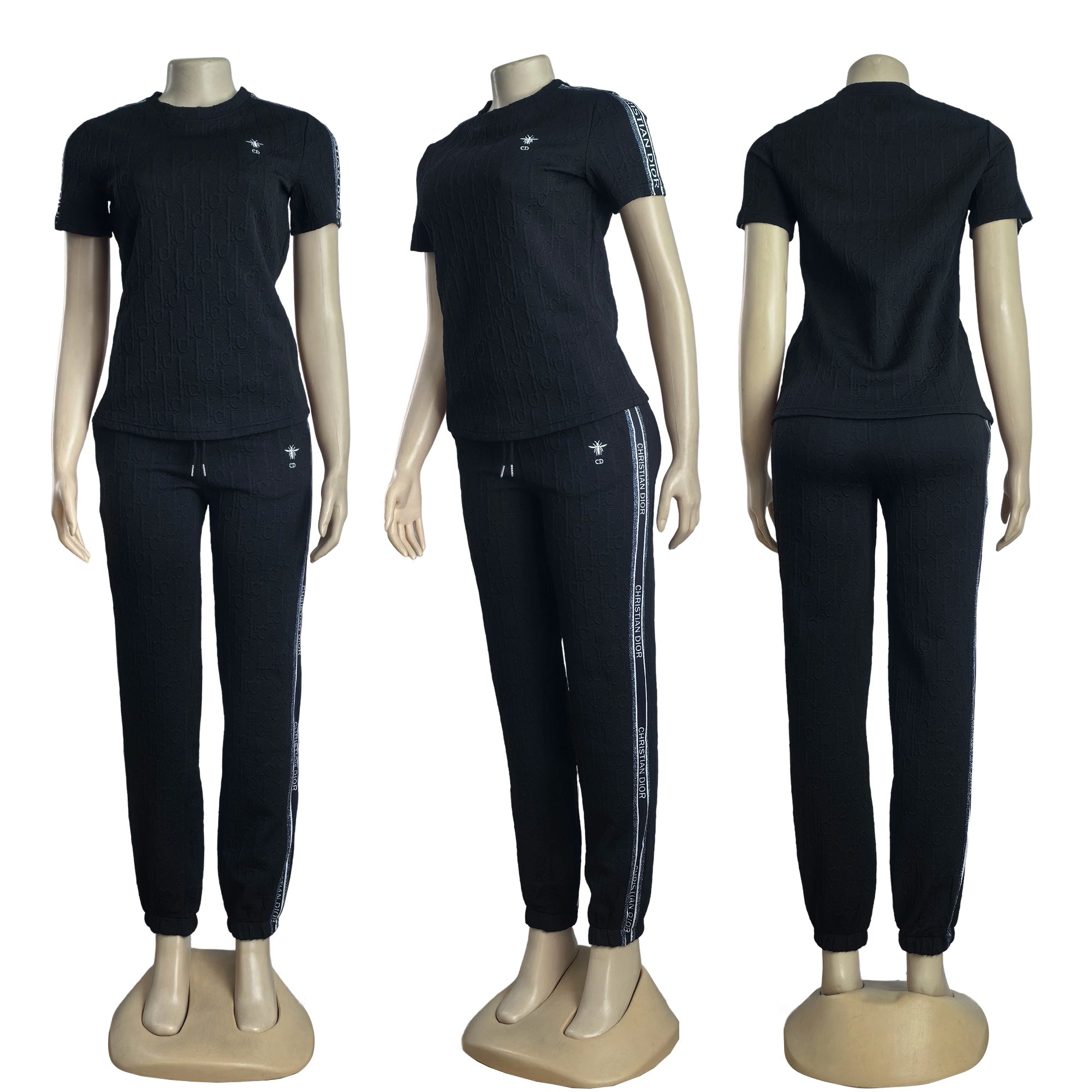 Women Casual Short-Sleeved Top and Pants Two-Piece Set 4