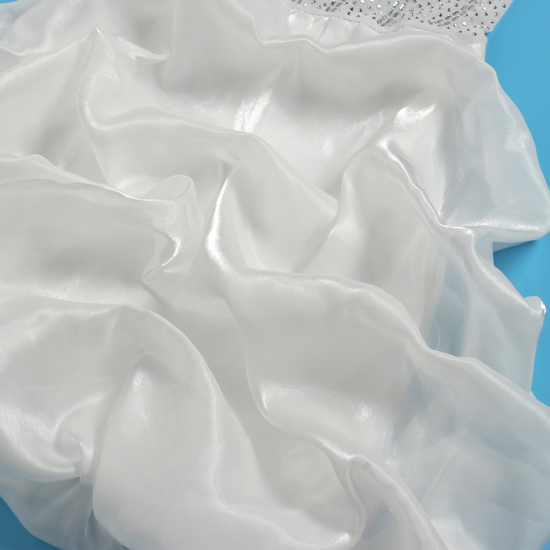 Women Sexy Beaded Stretch Camisole Cascading Ruffles Dress Tutu 30