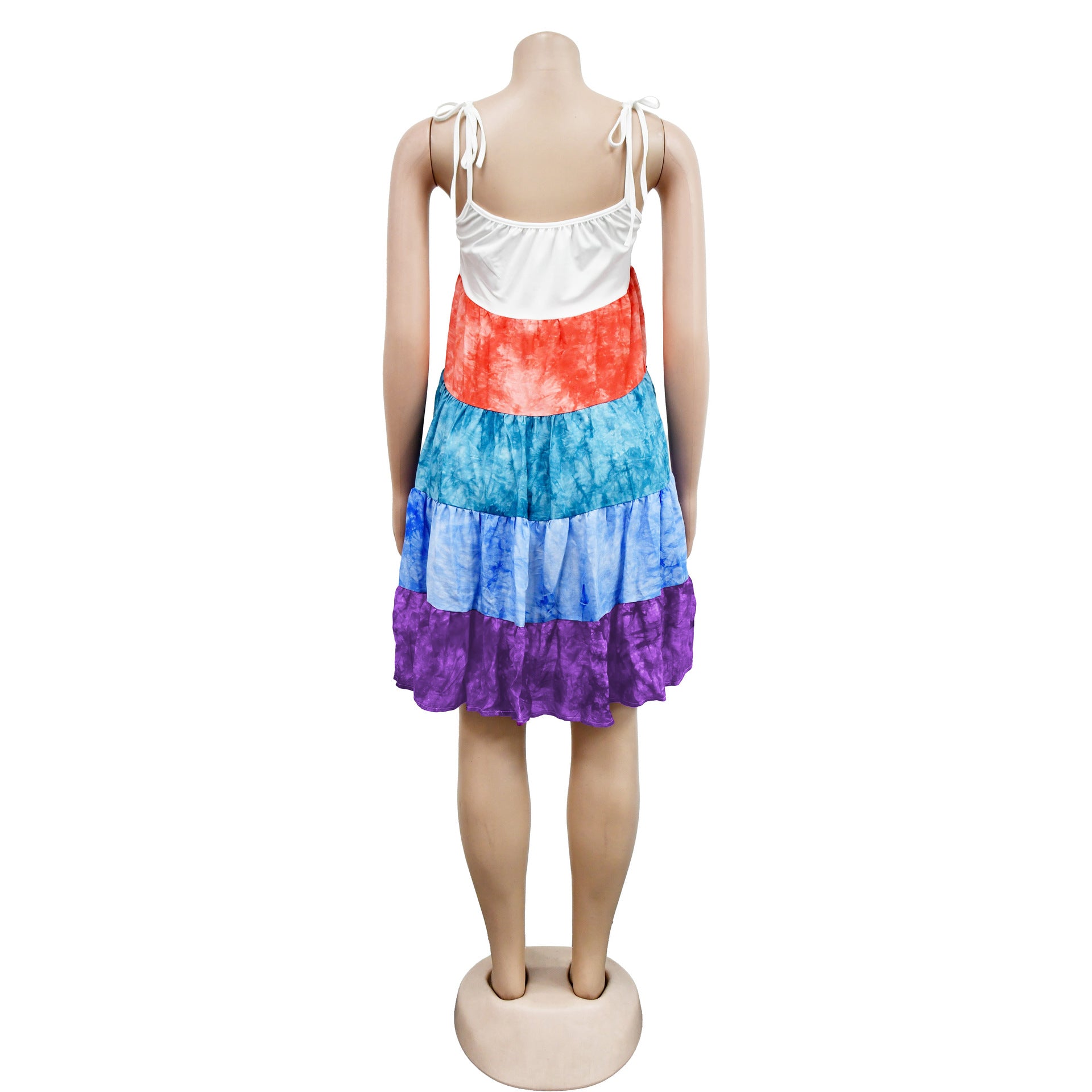 Fashion Ladies Gradient Print Multicolor Sleeveless Sleeveless Dress 24
