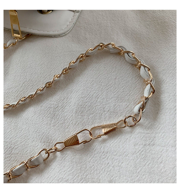 Women Retro Chain Solid Shoulder Bag 49