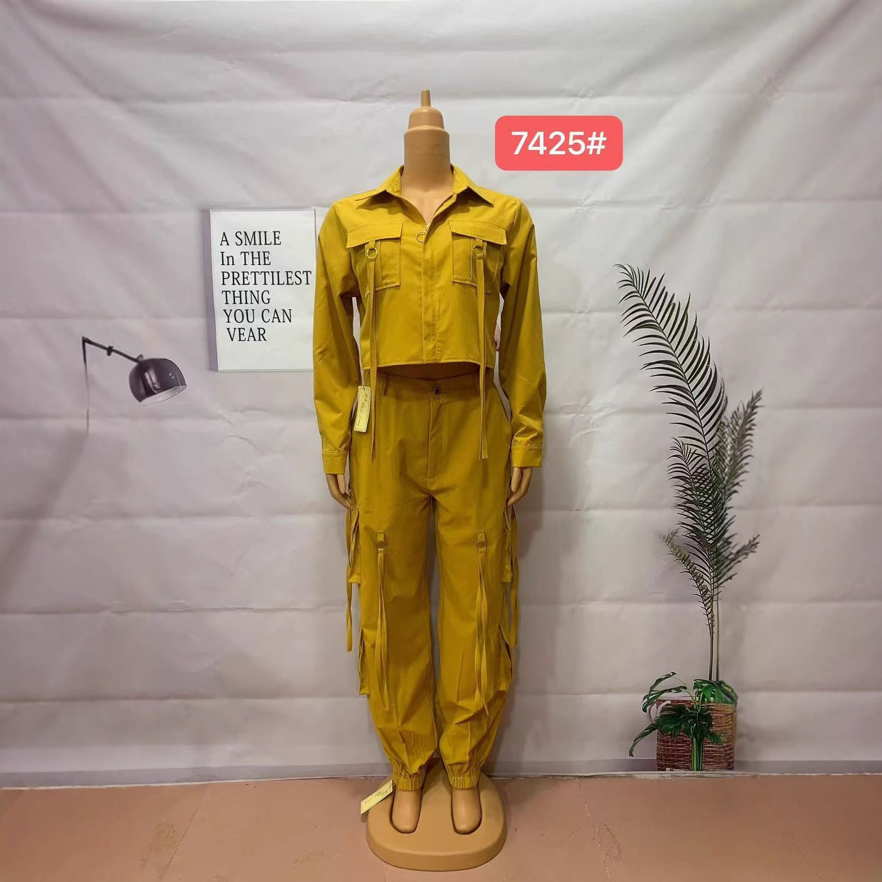 Plus Size Multi-Pocket Casual Cargo Pants Set 8